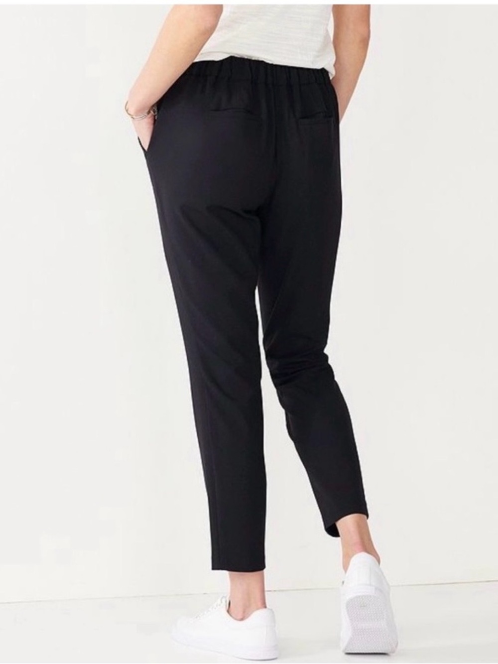 NINE WEST Curvy Relaxed Cropped Pull On Pants Sz L NWT